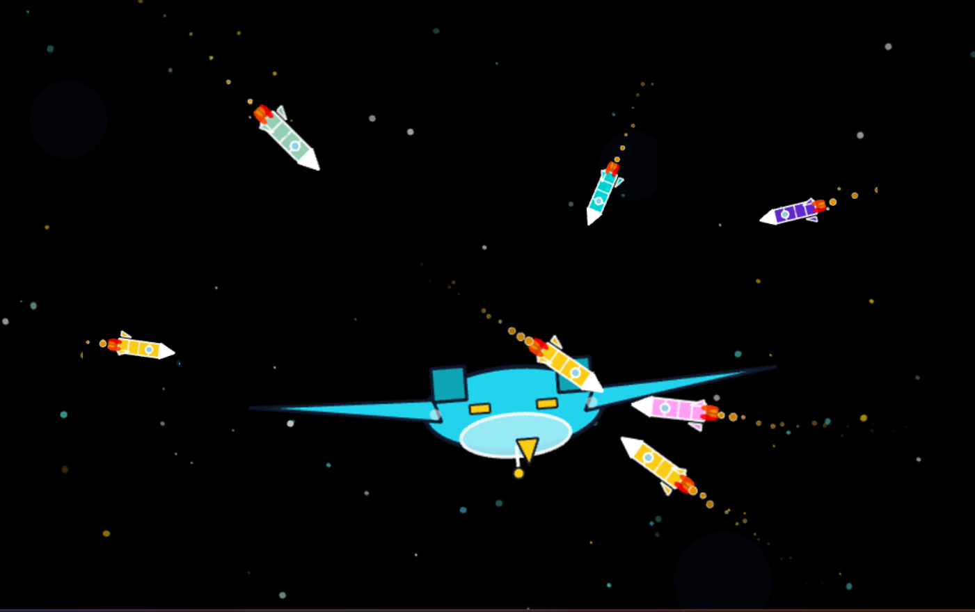 Fireworks in Spaceship Pop